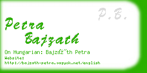 petra bajzath business card